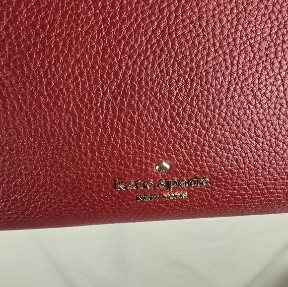 Kate Spade New York Hailey Elegant Red Leather Shoulder Bag Sz M - Picture 3 of 15